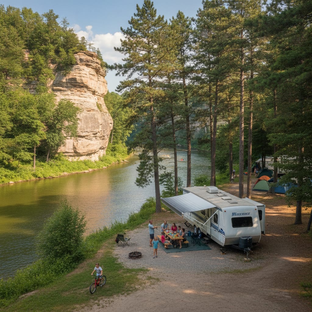 Wisconsin Dells travel trailer camping